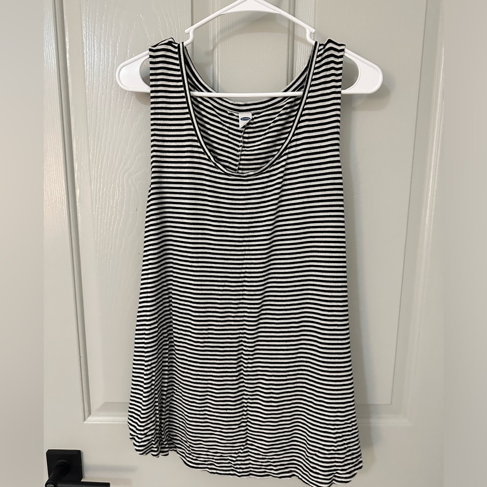 Old Navy Black & White Stripe Tank